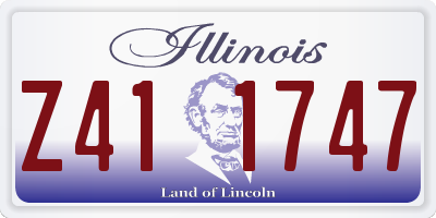 IL license plate Z411747