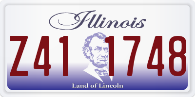 IL license plate Z411748