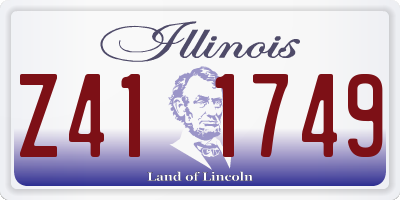 IL license plate Z411749