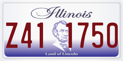 IL license plate Z411750