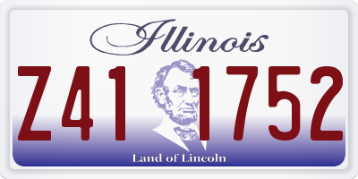 IL license plate Z411752