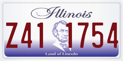 IL license plate Z411754