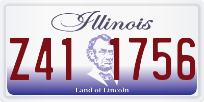 IL license plate Z411756