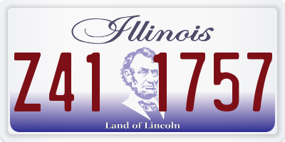 IL license plate Z411757