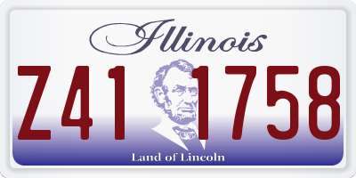 IL license plate Z411758