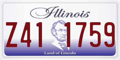 IL license plate Z411759