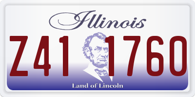 IL license plate Z411760