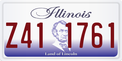 IL license plate Z411761