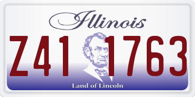 IL license plate Z411763