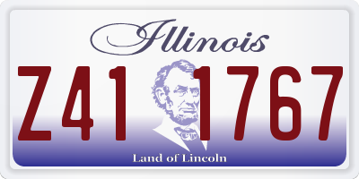 IL license plate Z411767