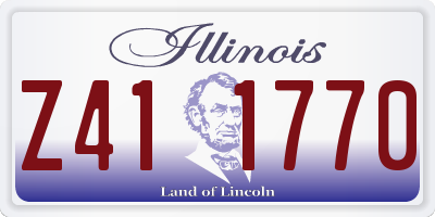 IL license plate Z411770