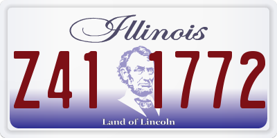 IL license plate Z411772