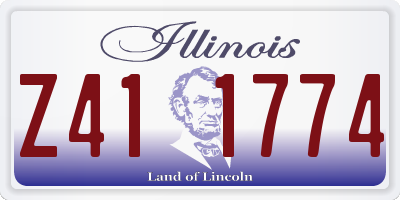 IL license plate Z411774