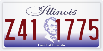 IL license plate Z411775