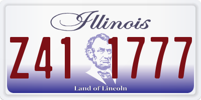 IL license plate Z411777