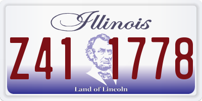 IL license plate Z411778