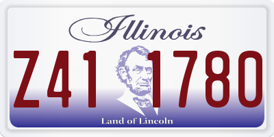 IL license plate Z411780