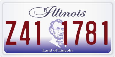 IL license plate Z411781