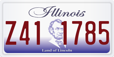 IL license plate Z411785
