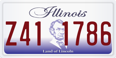 IL license plate Z411786