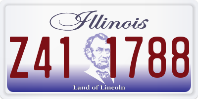 IL license plate Z411788