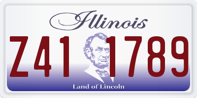 IL license plate Z411789