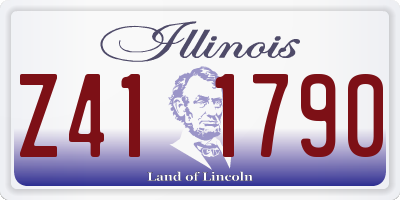IL license plate Z411790