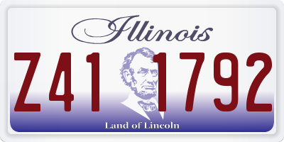 IL license plate Z411792