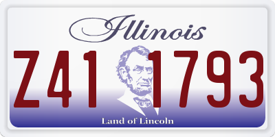 IL license plate Z411793