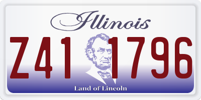 IL license plate Z411796