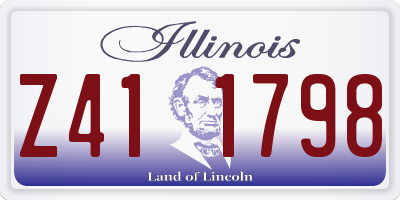 IL license plate Z411798