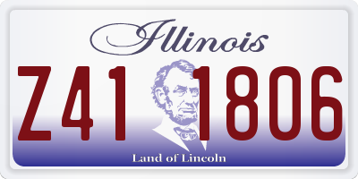 IL license plate Z411806