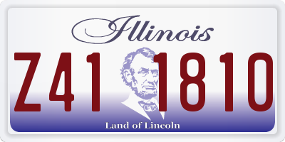 IL license plate Z411810