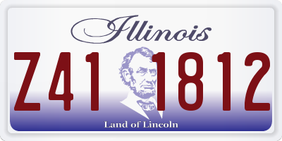 IL license plate Z411812