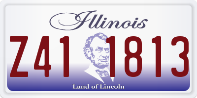 IL license plate Z411813