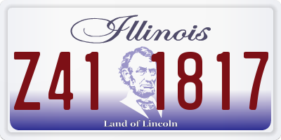 IL license plate Z411817