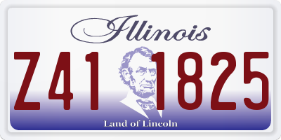 IL license plate Z411825