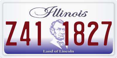 IL license plate Z411827