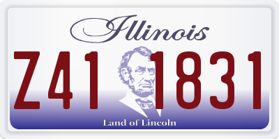 IL license plate Z411831