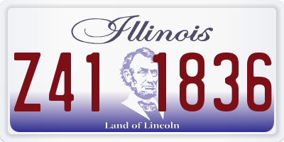 IL license plate Z411836