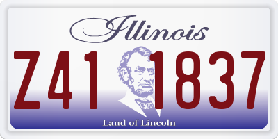 IL license plate Z411837