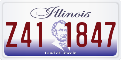 IL license plate Z411847