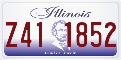 IL license plate Z411852