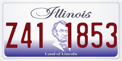IL license plate Z411853