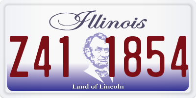 IL license plate Z411854