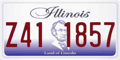 IL license plate Z411857