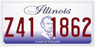 IL license plate Z411862