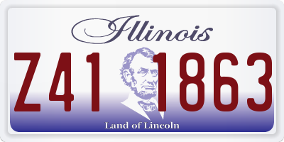 IL license plate Z411863