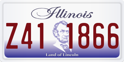 IL license plate Z411866