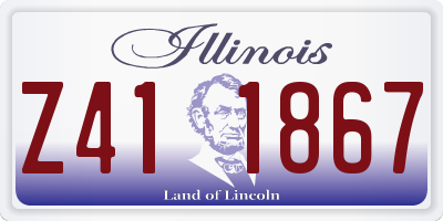 IL license plate Z411867